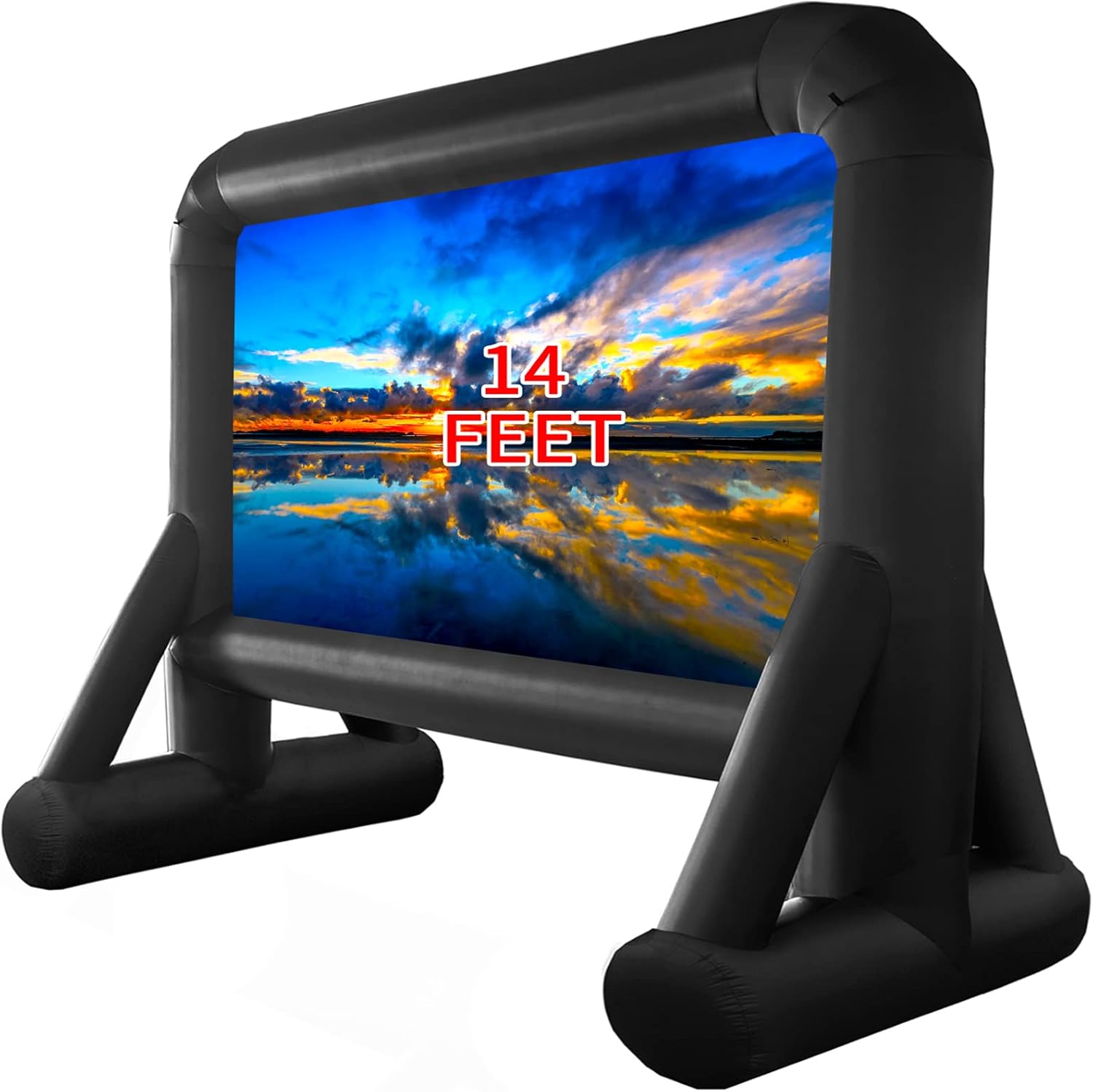 HuaKastro 14ft Inflatable Movie Screen - Perfect for Family Nights!
