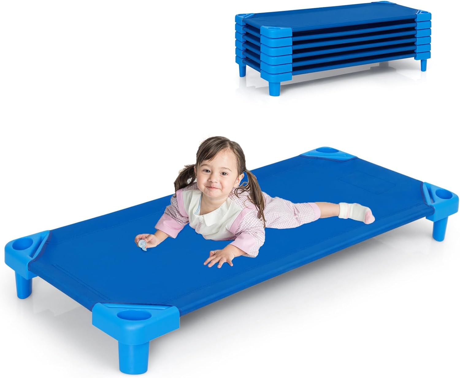 Daycare Cots 6-Pack Stackable Nap Bed Cot for Children