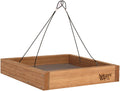 Bamboo Hanging Platform Feeder 12 in x 12 in - Wide Tray Design