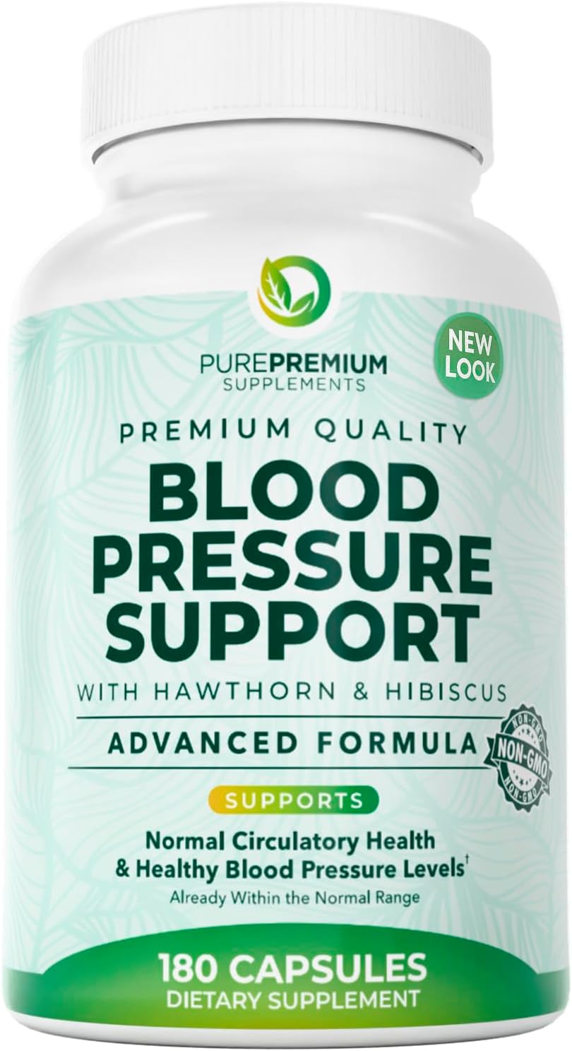 PurePremium Blood Pressure Supplements for Heart Health Support