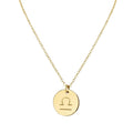 Handmade Gold Libra Zodiac Charm Necklace - 20 in with Extender