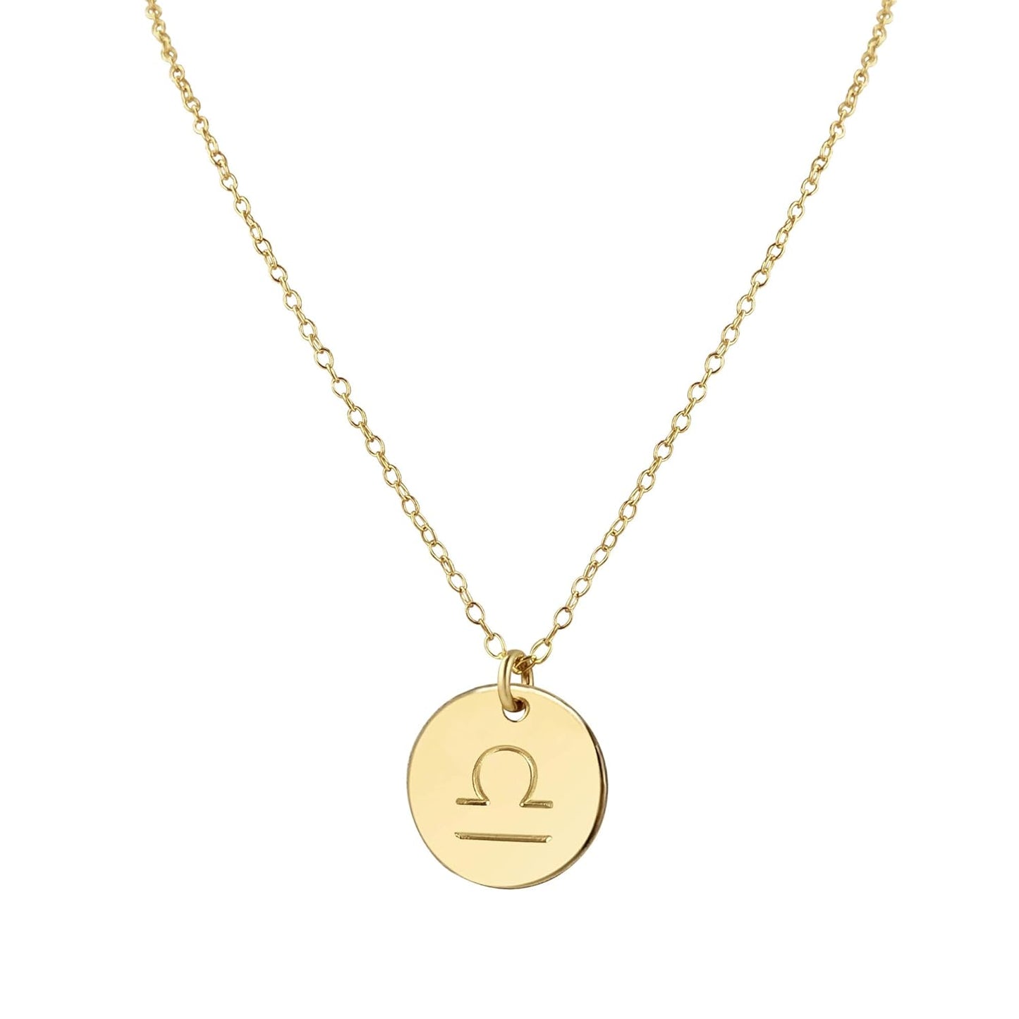 Handmade Gold Libra Zodiac Charm Necklace for Astrology Lovers