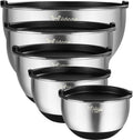 Mixing Bowls with Airtight Lids Stainless Steel Set of 5 - Nesting