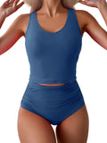 Two Piece Tankini Swimsuit for Women Tummy Control - Flattering Fit We