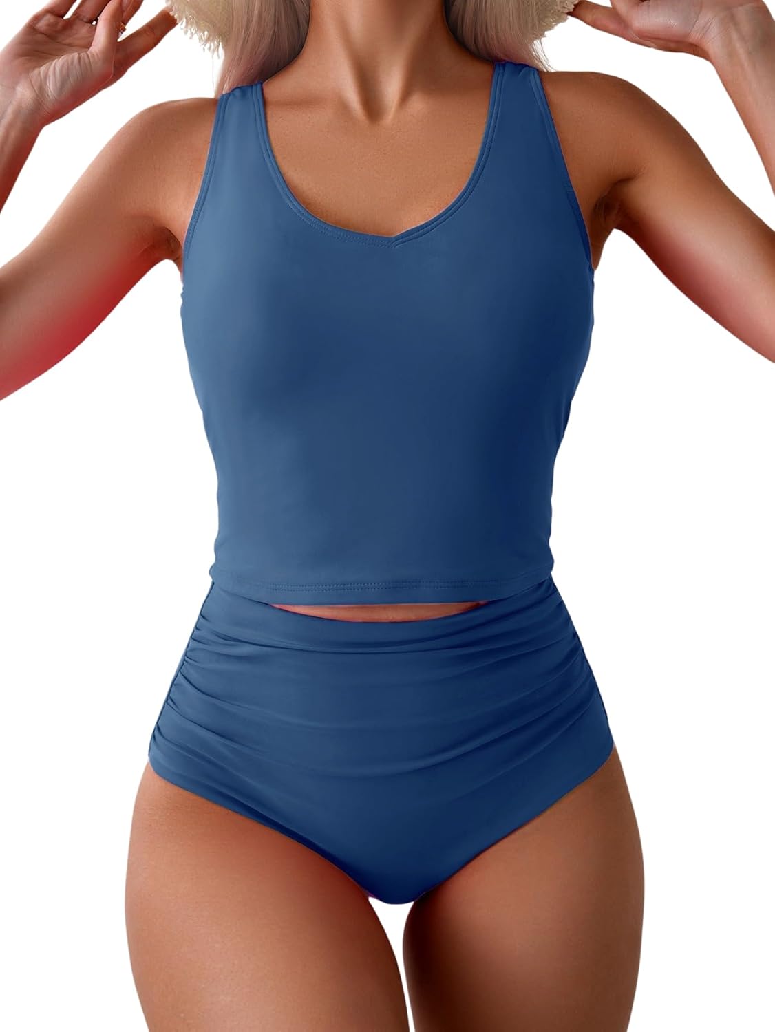 Eomenie Two Piece Tankini Swimsuits for Women with Tummy Control