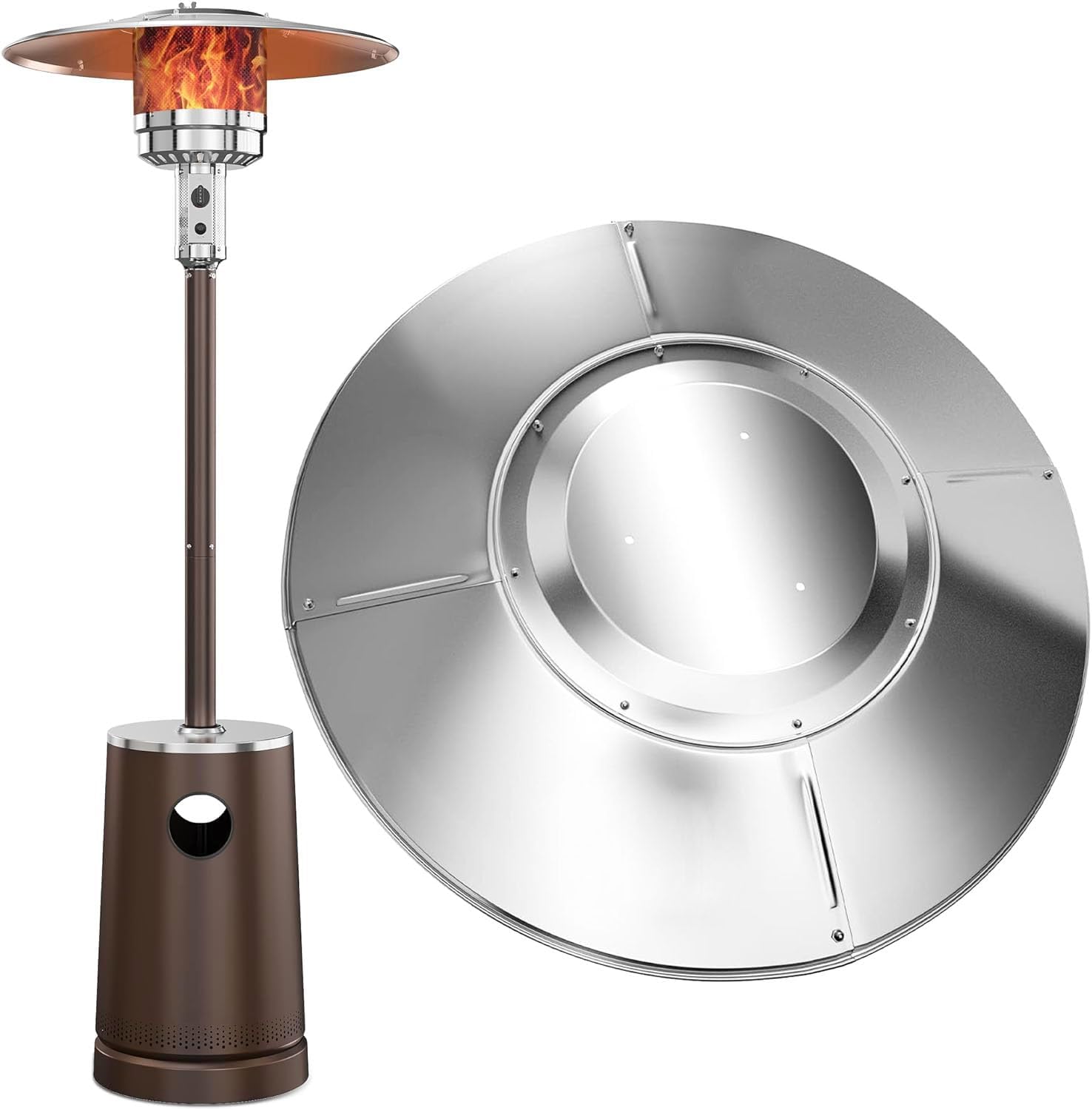 Outdoor Patio Heater Reflector Shield for Efficient Heating