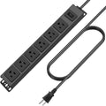 Magnetic Wall Mount Power Strip 6 Outlet Surge Protector - Space