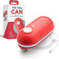 Red Mini Plus Rechargeable Electric Can Opener - Hands-Free, USB-C