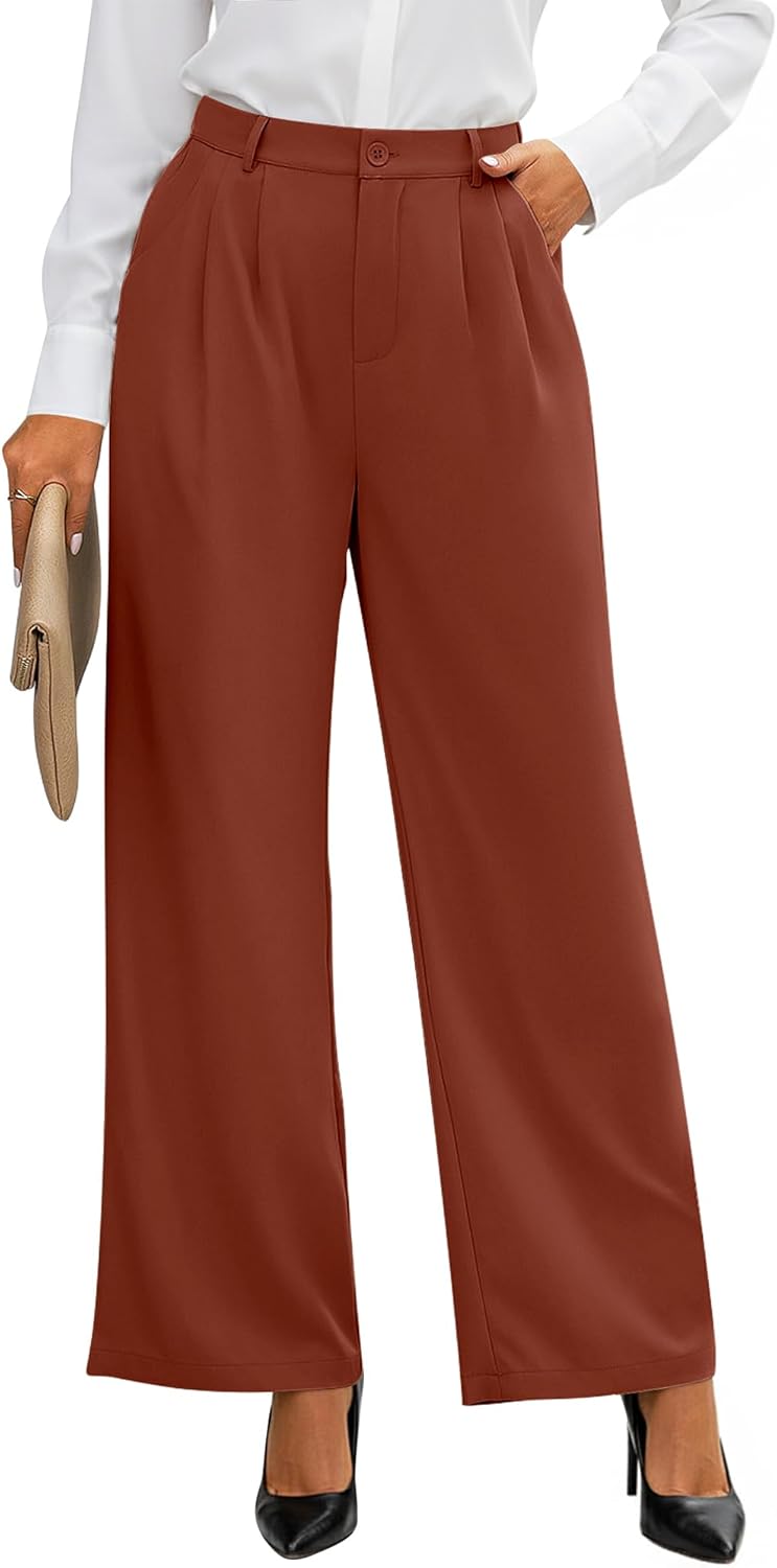 GRAPENT Wide Leg Pants for Women - Stylish High Waisted Trousers