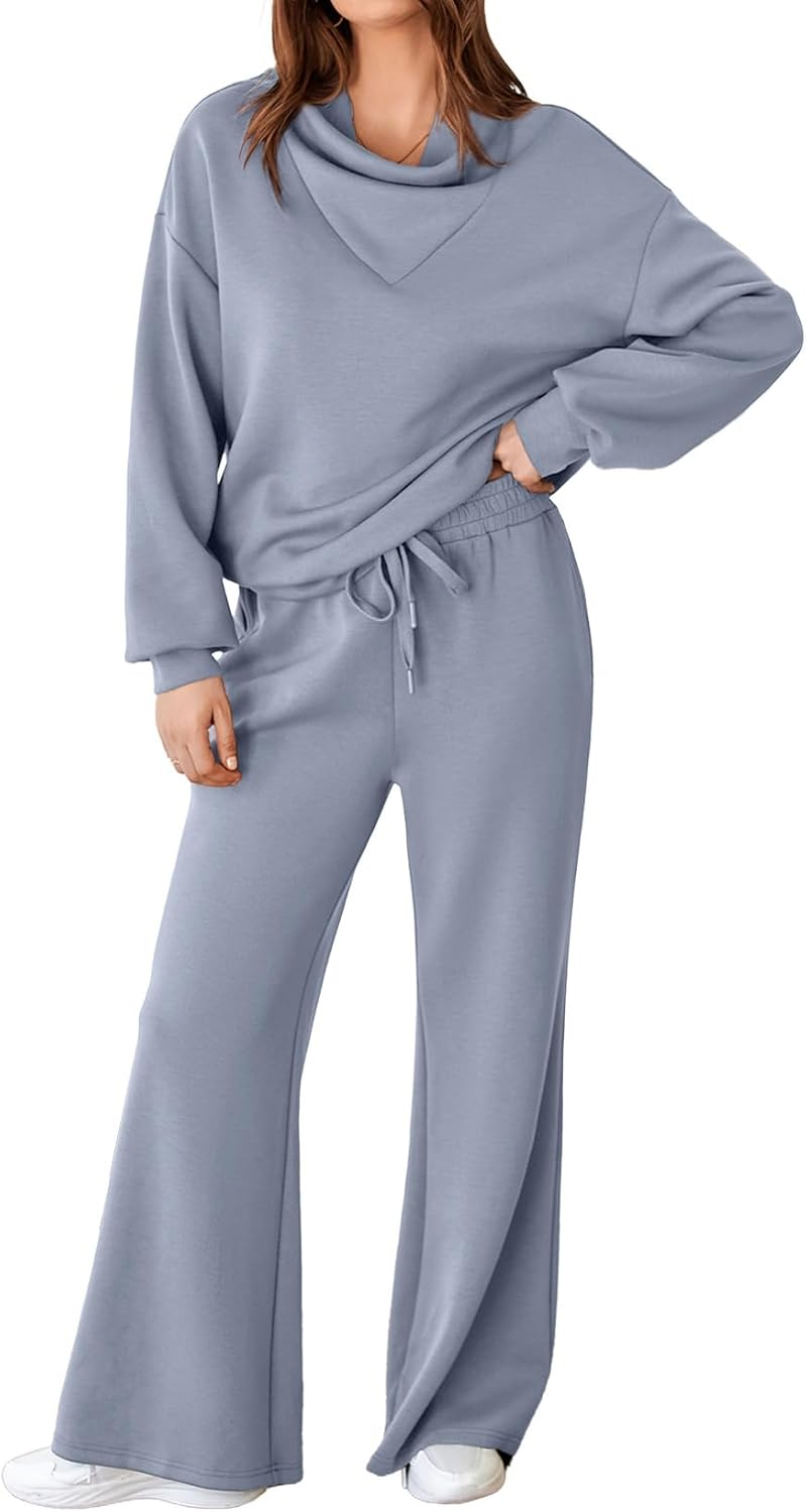 Aleumdr Women's 2 Piece Outfits Lounge Set for All Seasons
