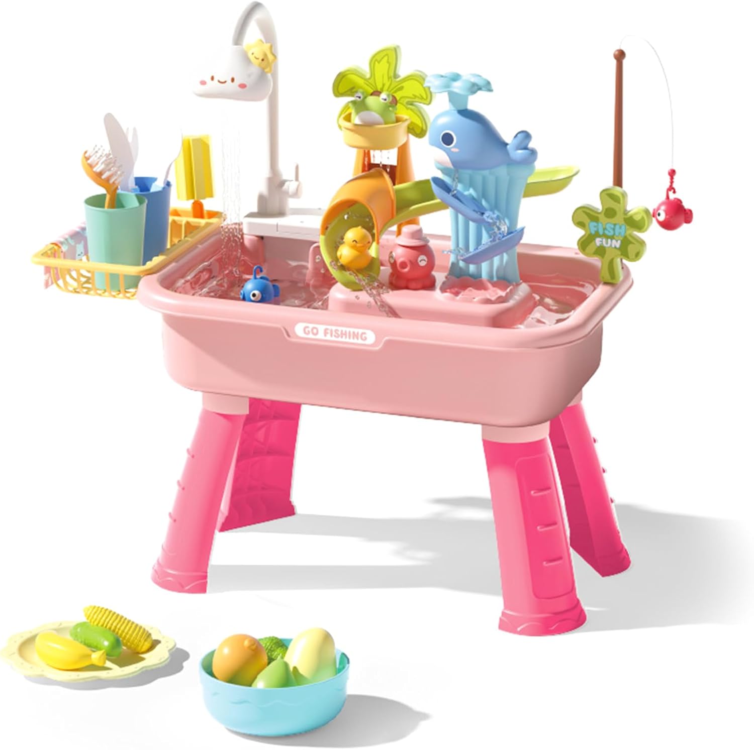Toddler Water Table with Automatic Water Cycle System for Fun