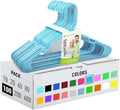 Eldorado Plastic Hangers for Adult Clothing - 100 PCS Light Blue
