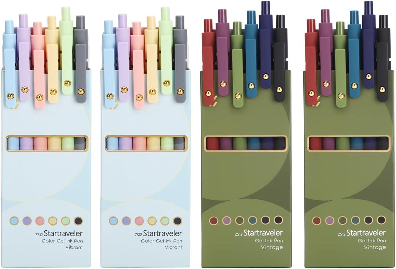 FIOVER Colored Pens 24 Pack for Journaling and Note Taking