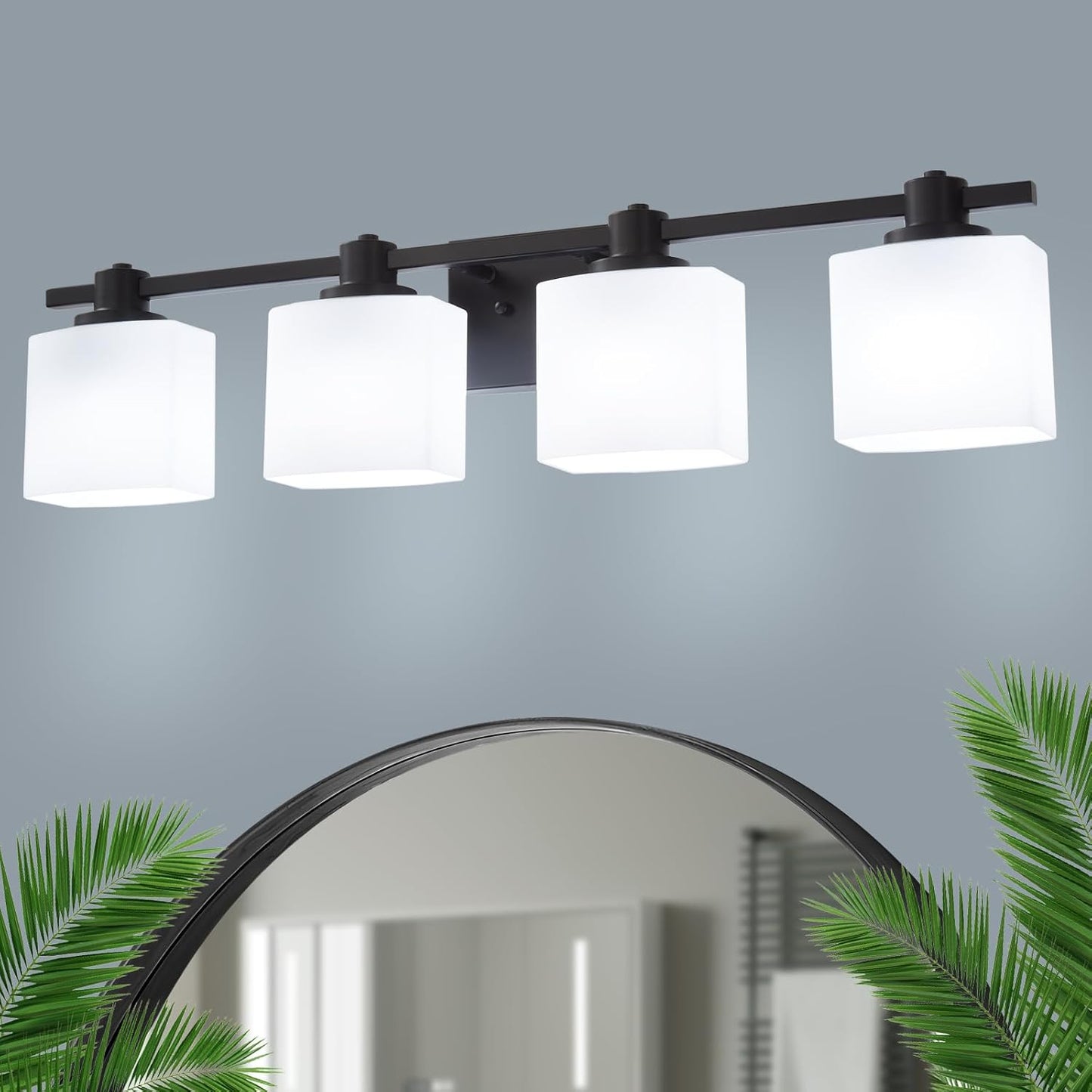 32 Inch Matte Black Bathroom Light Fixtures for Modern Spaces