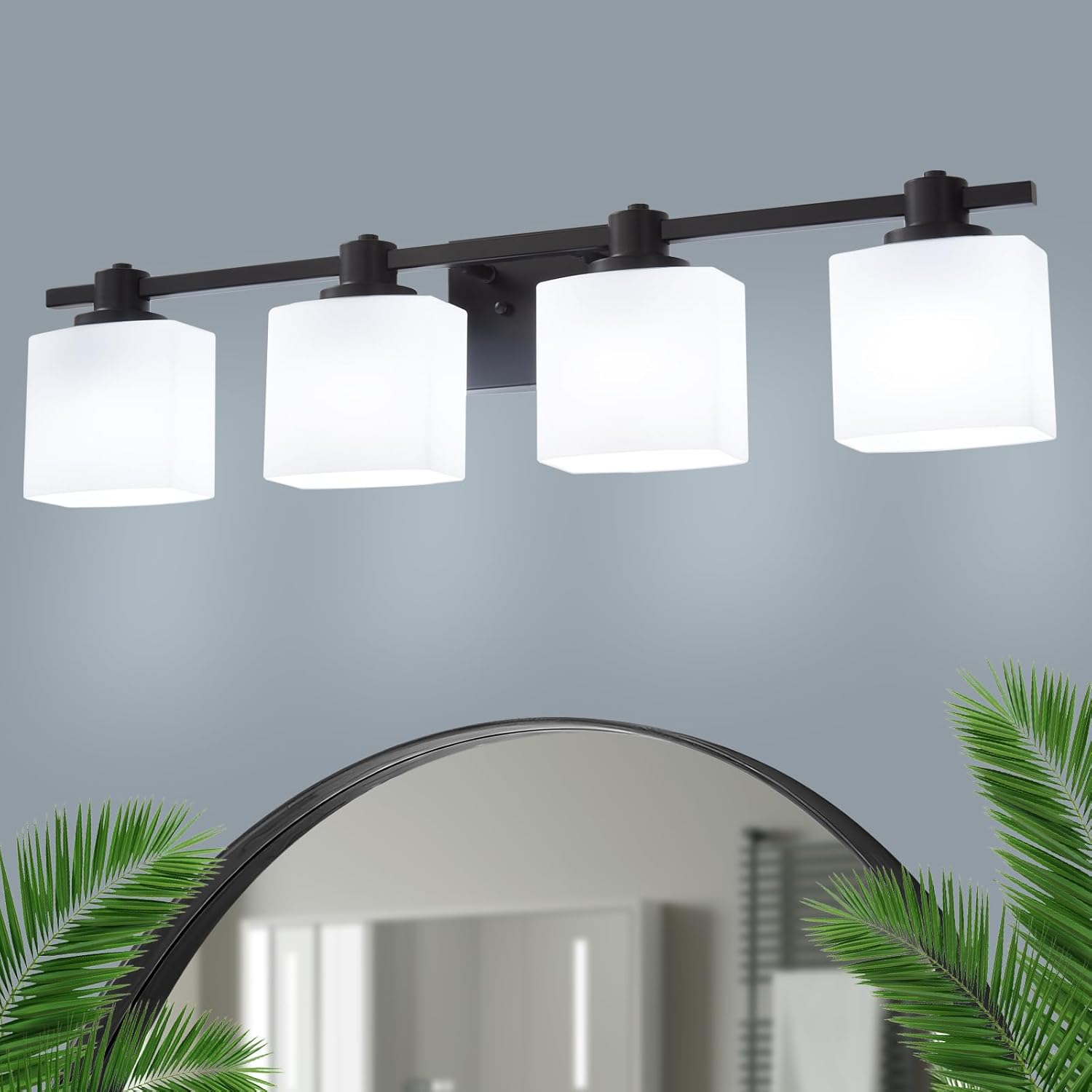 32 Inch Matte Black Bathroom Light Fixtures for Modern Spaces