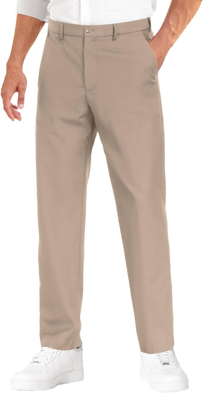 COOFANDY Mens Dress Pants with Expandable Waist for Comfort