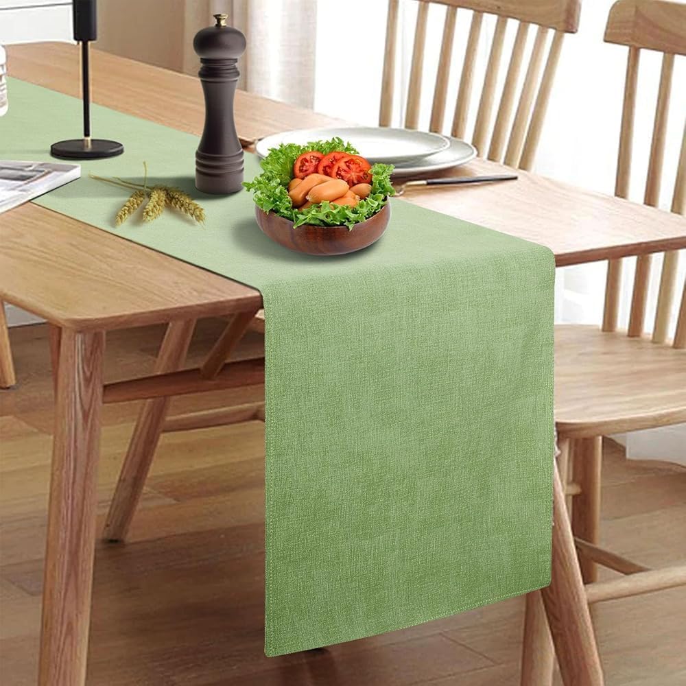 Wipeable Table Runner for Rustic Farmhouse Style Decor