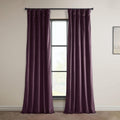 Winter Plum Velvet Room Darkening Curtain Panel 50W x 84L
