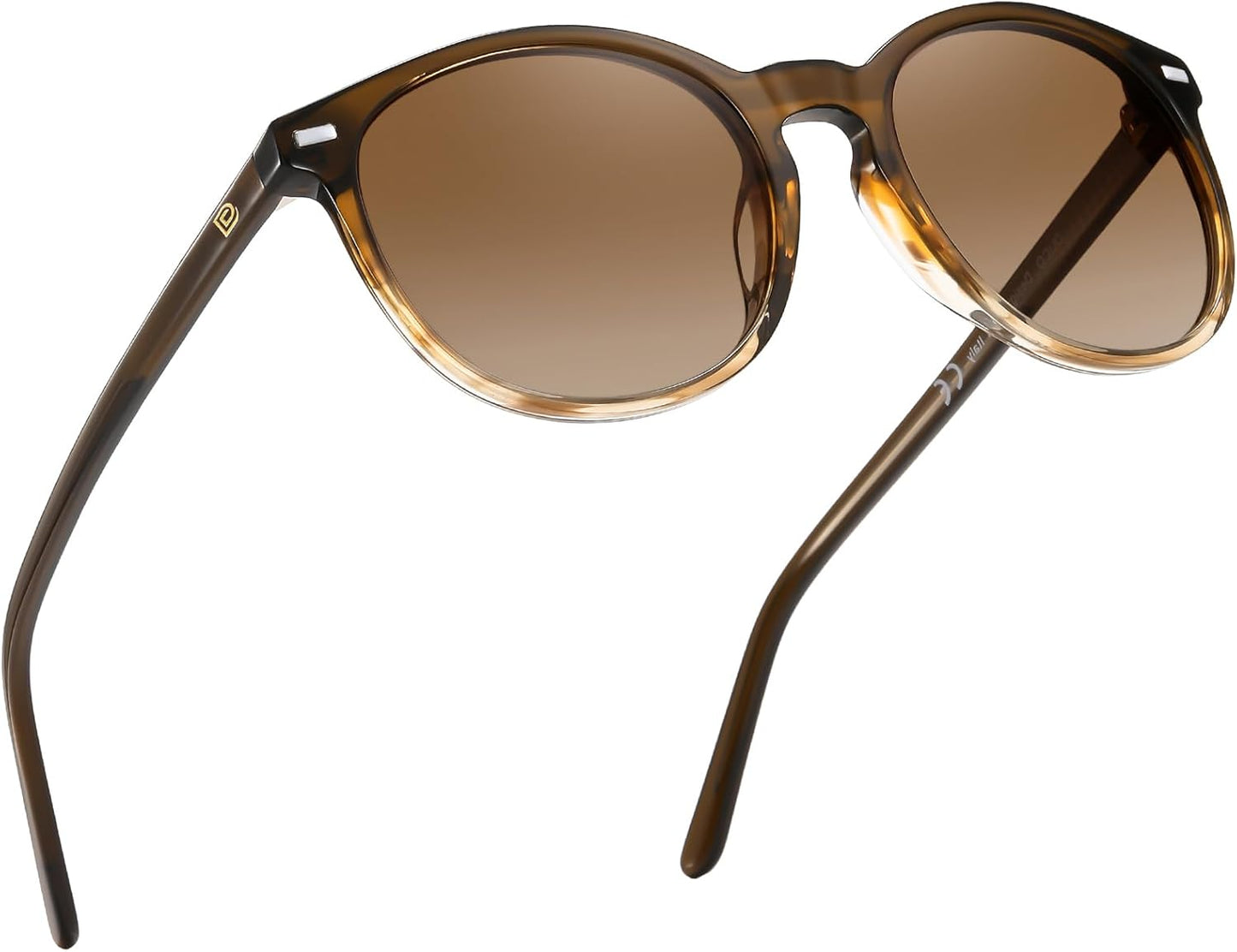 DUCO Polarized Sunglasses for Women Retro Round Classic Shades
