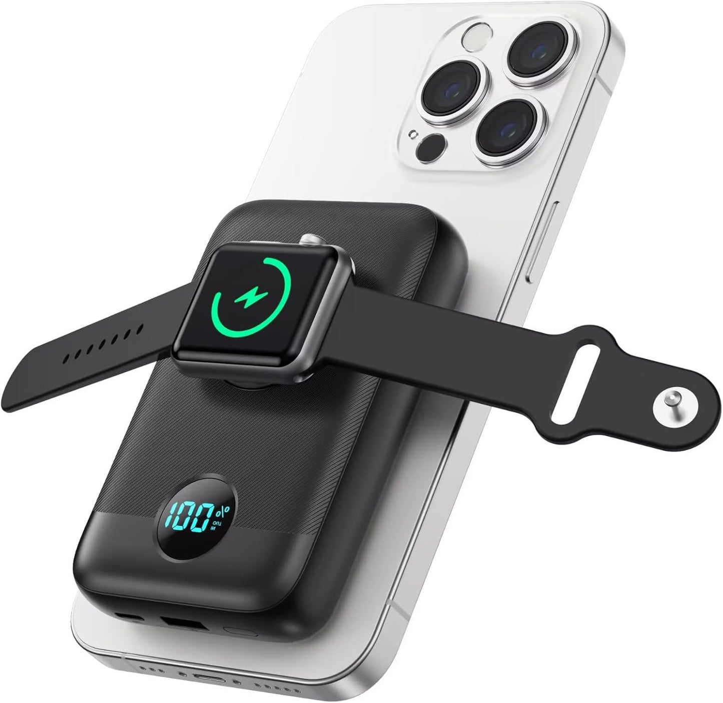 Magnetic Portable Charger 10800mAh for iPhone & Apple Watch
