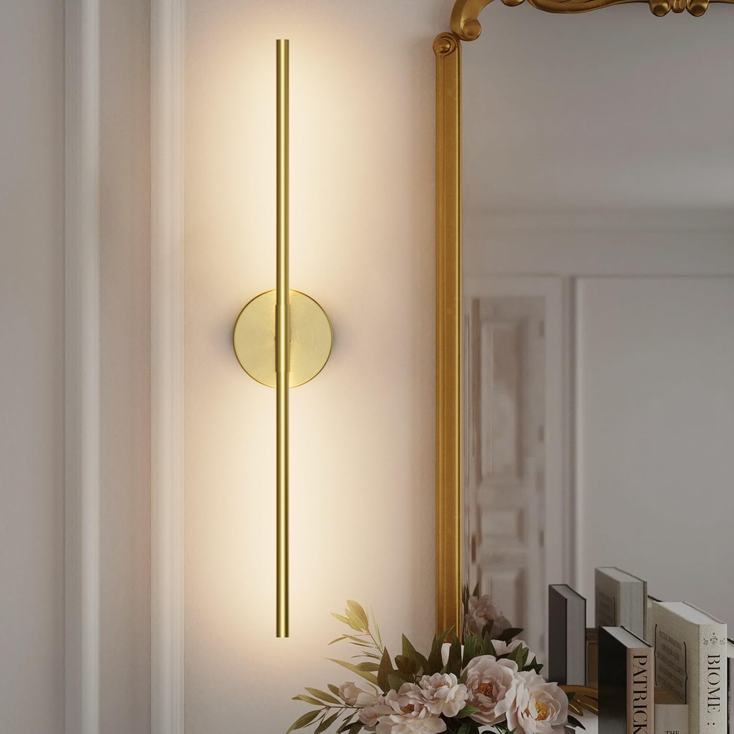 28In Gold Bathroom Vanity Light Fixtures for Modern Spaces