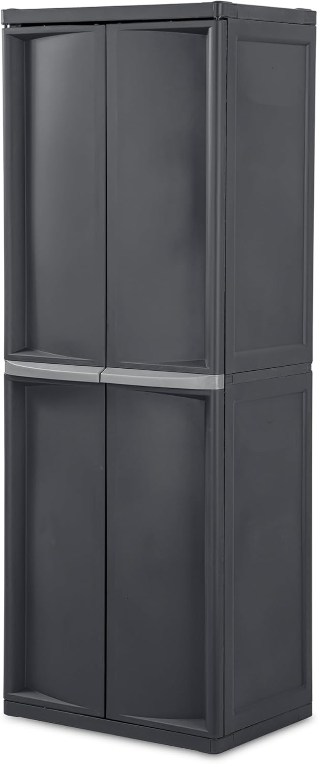 Sterilite 2-Pack 4 Shelf Cabinet for Garage and Home Storage