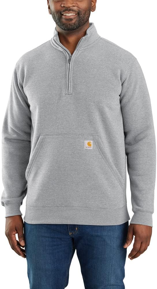 Carhartt Men's Loose Fit Midweight Quarter Zip Mock Neck Sweatshirt
