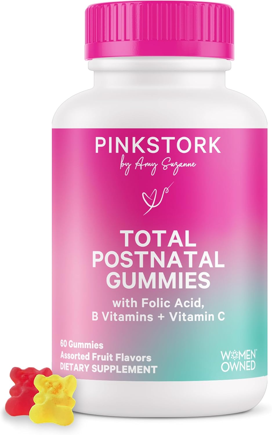 Pink Stork Total Postnatal Vitamin Gummies for New Moms
