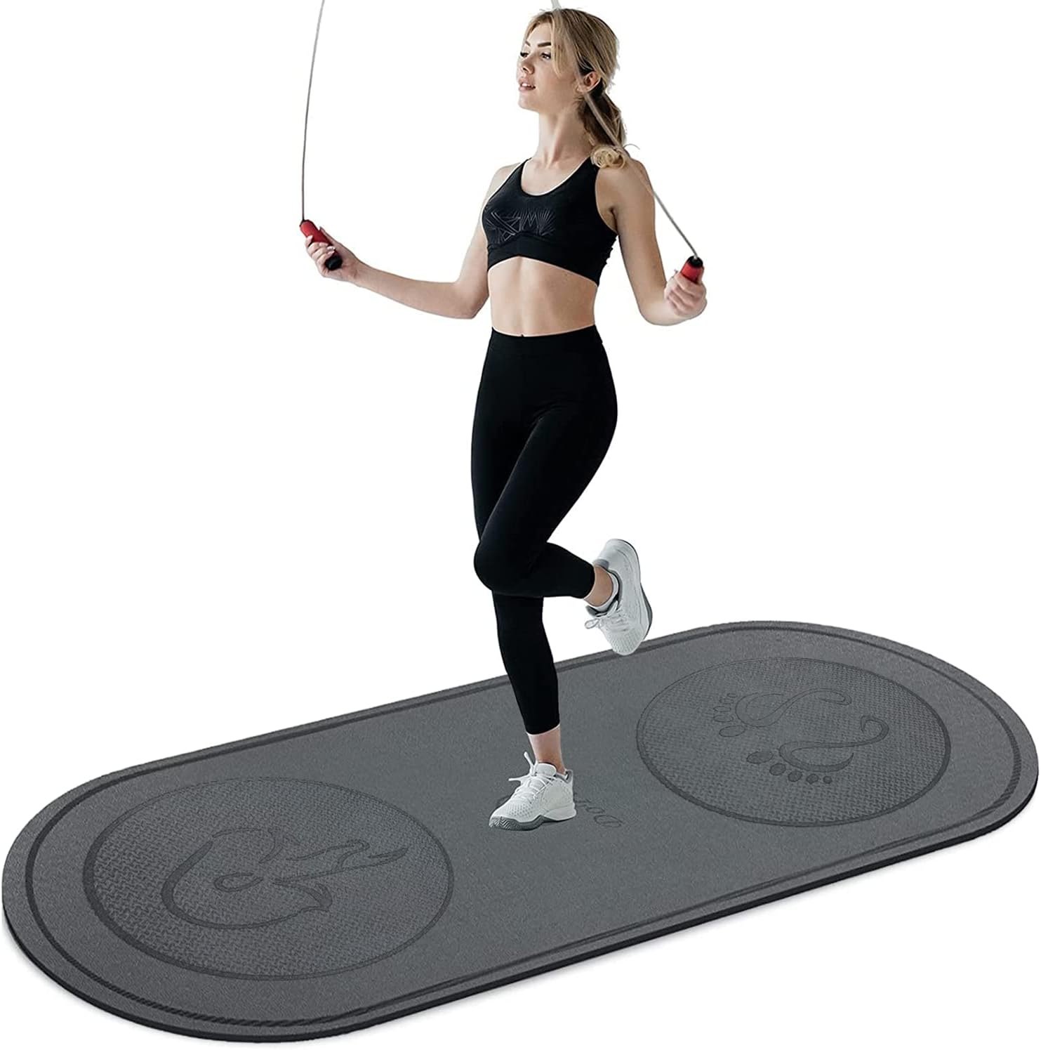 Jump Rope Mat 71inx31in for Indoor Outdoor Fitness Workouts