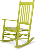 Lime Vermont Porch Rocker High Back Wood Rocking Chair - Classic