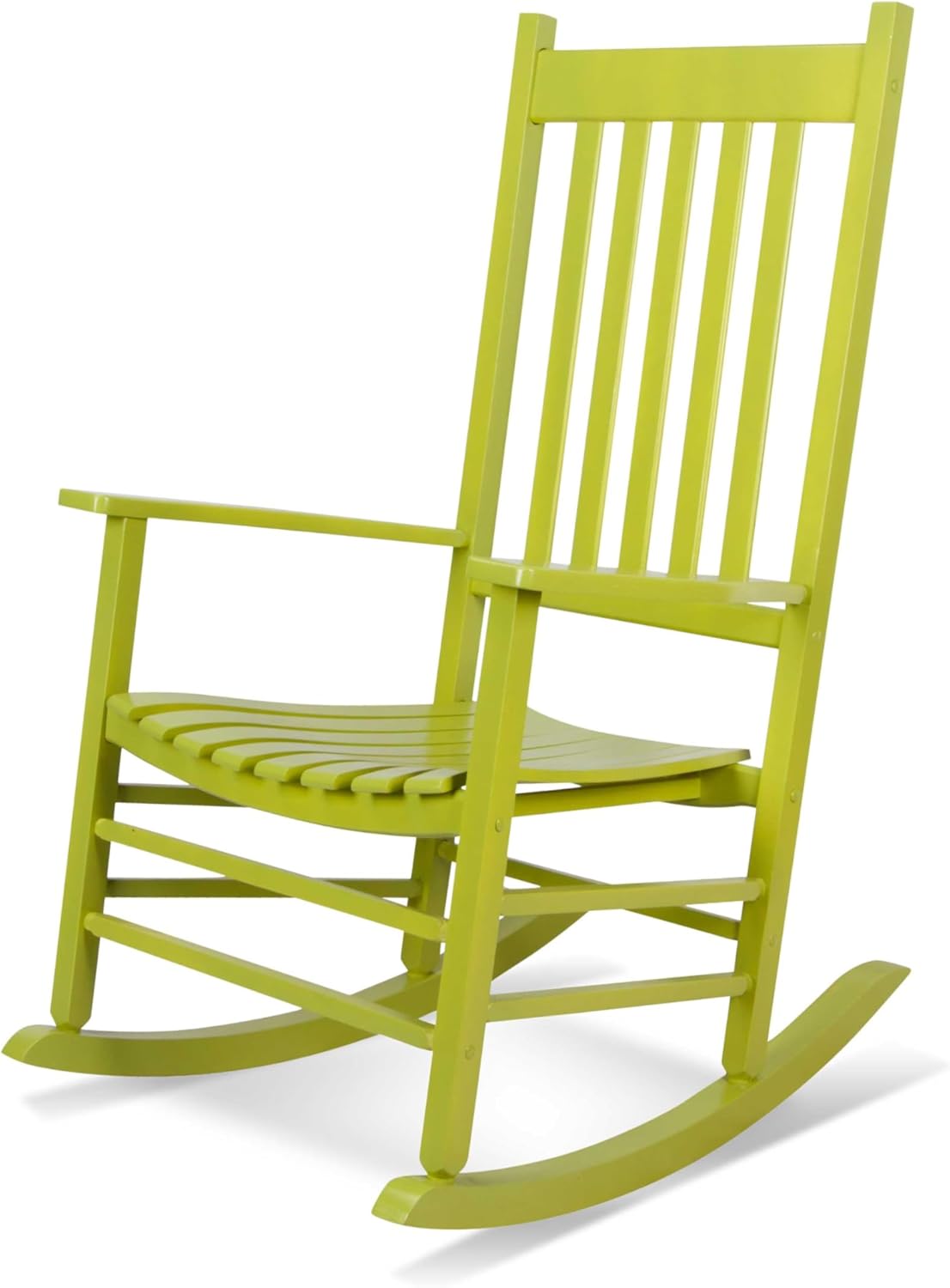 Vermont Porch Rocker High Back Wood Rocking Chair in Lime Color