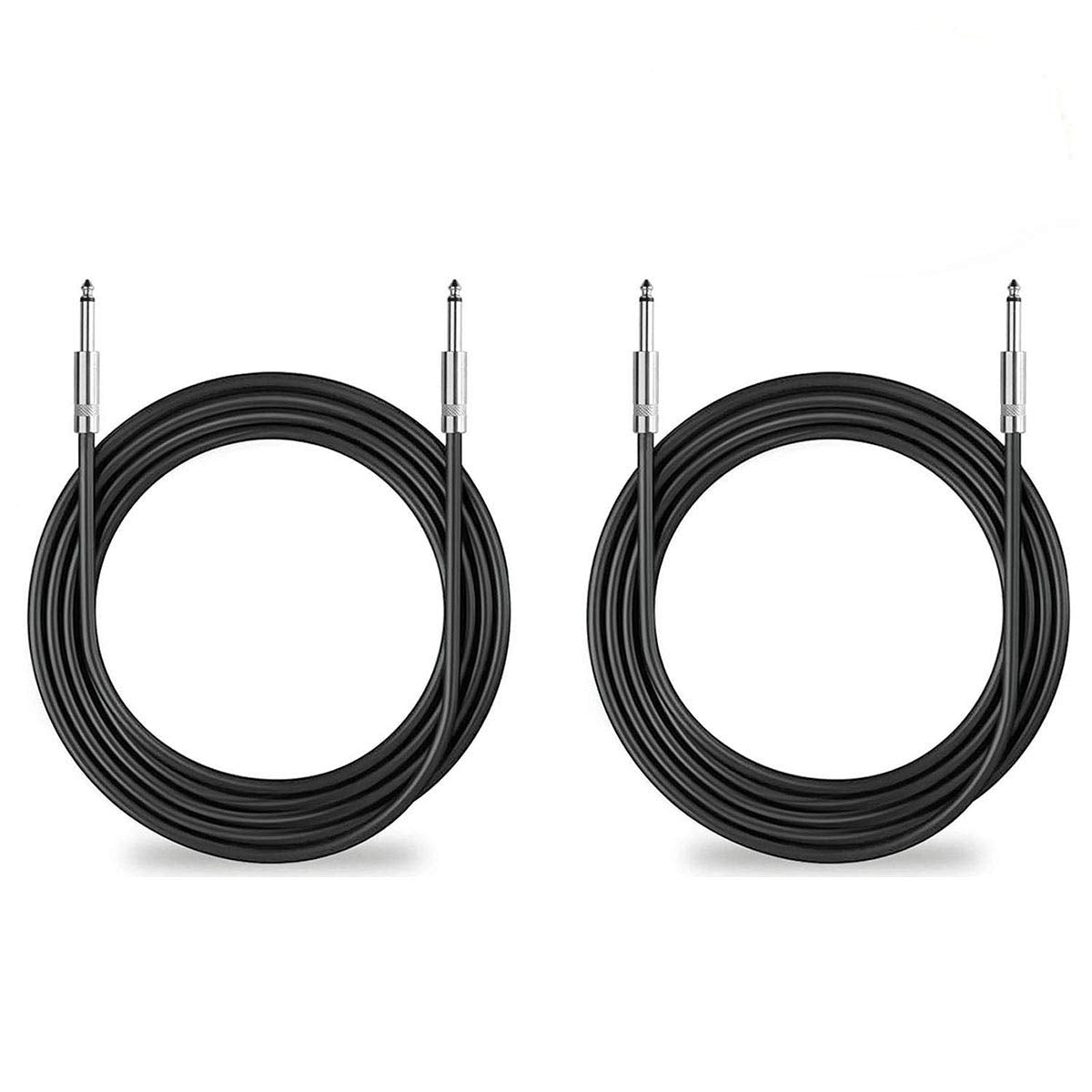 2Pack 50 ft 1/4 to 1/4 Speaker Cables for DJ and PA Audio