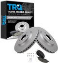 TRQ Front Brake Pad & Rotor Kit Compatible with 2005-2014 Ford Mustang