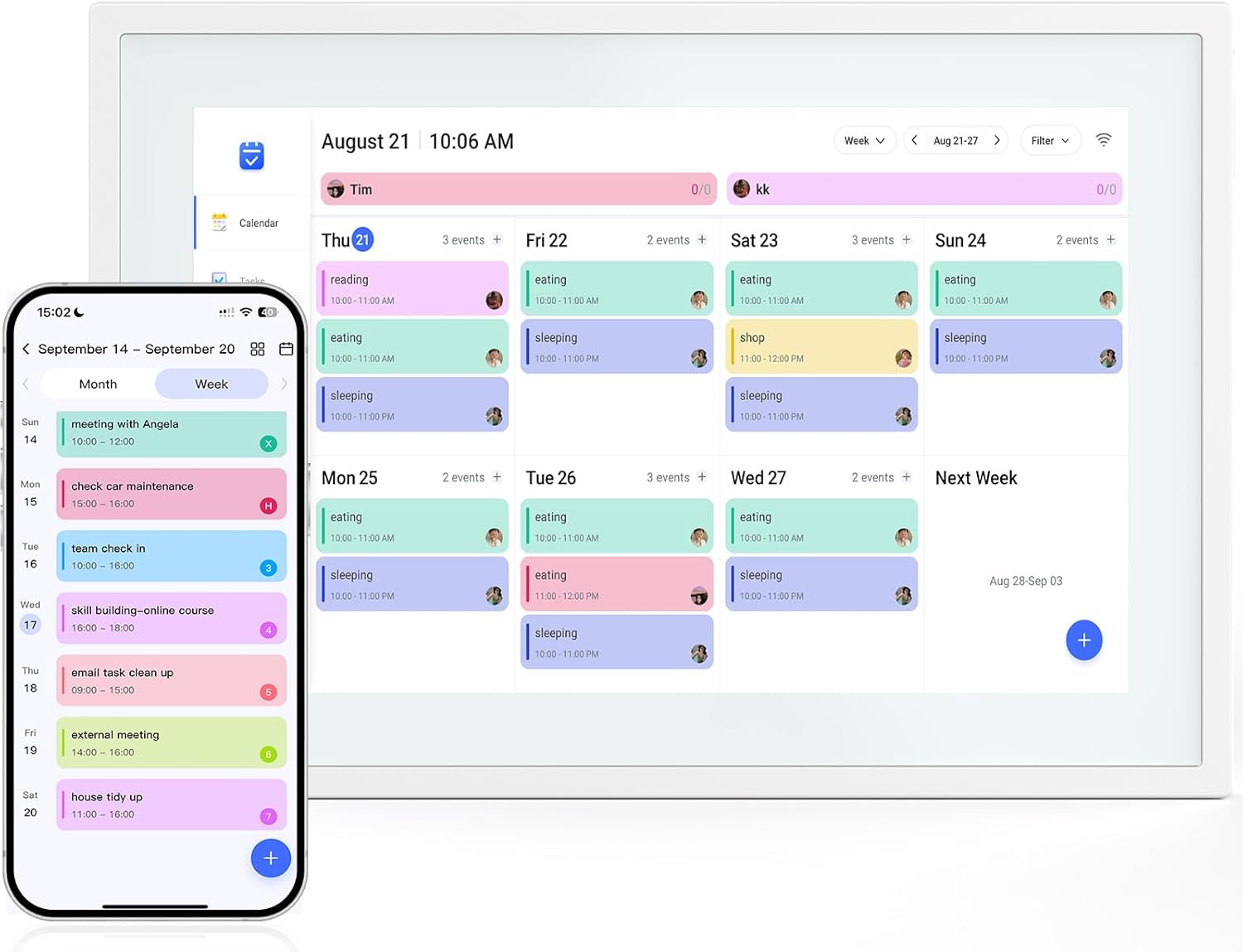 10.1 Inch Smart Digital Calendar & Chore Chart for Families
