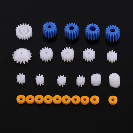 Premium White Blue Gear Set for Model Making - Kelepu