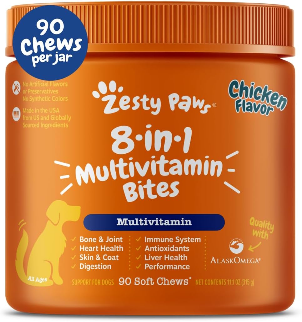 Zesty Paws Dog Multivitamin for Hip, Joints, Skin & Coat