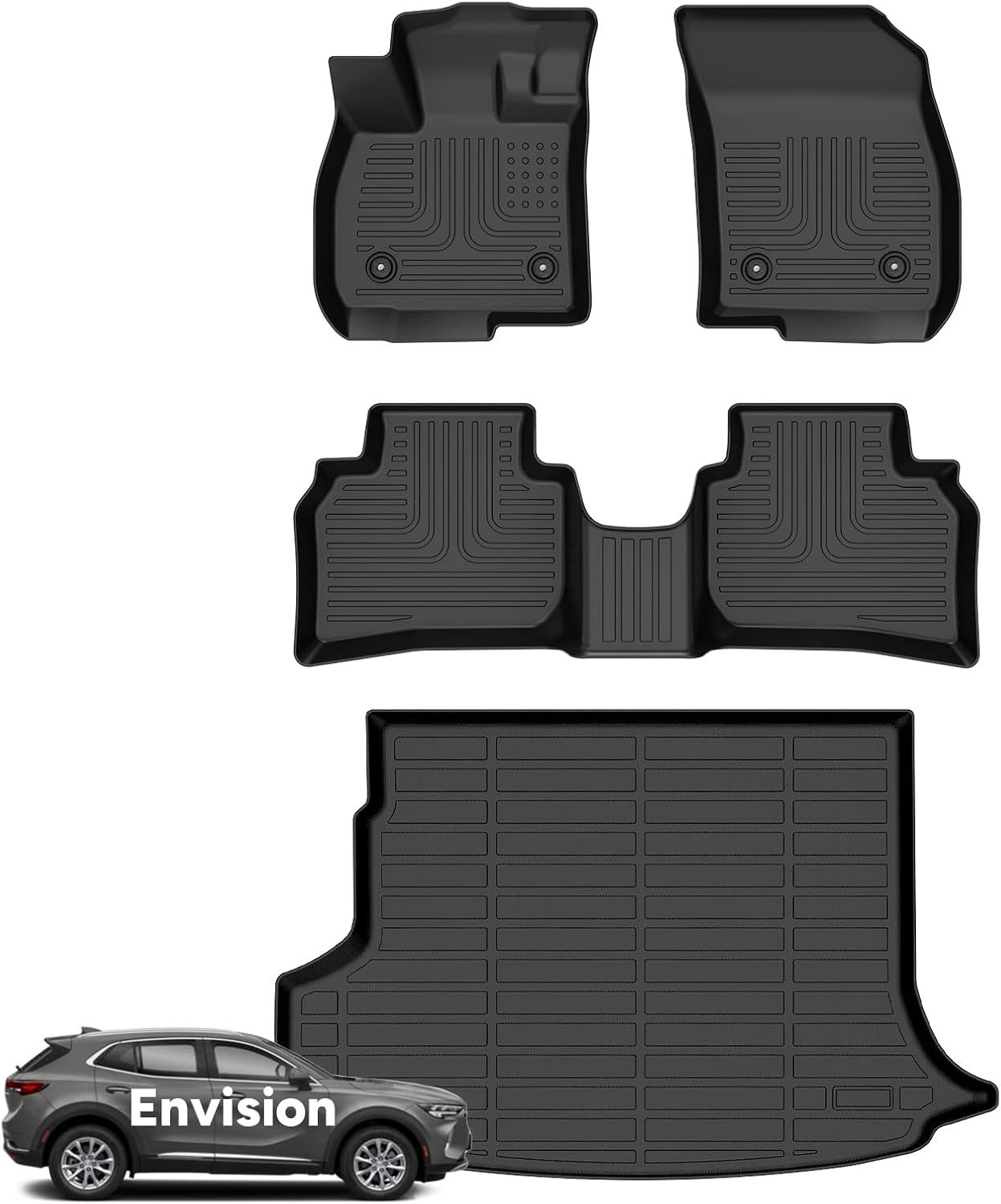 Wayhigh All Weather Floor Mats for 2021-2025 Buick Envision