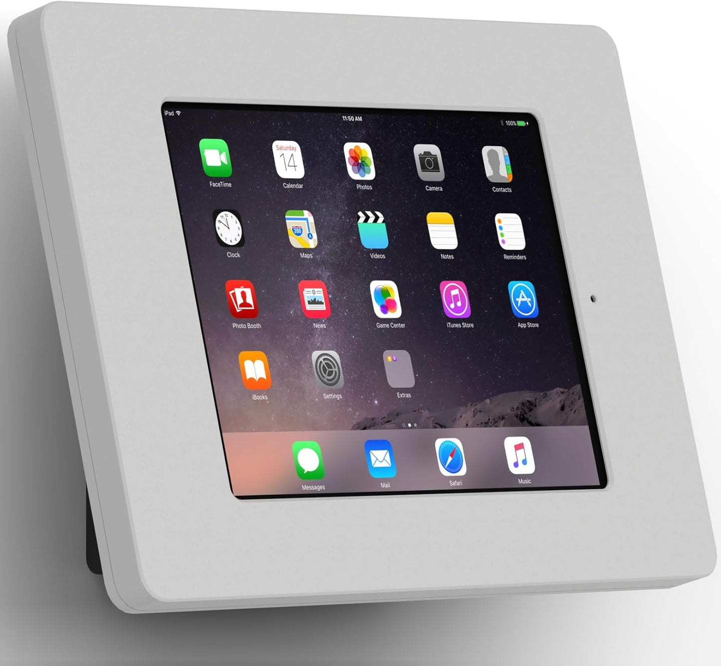 Light Grey Home Button Covered Enclosure for iPad mini 1/2/3