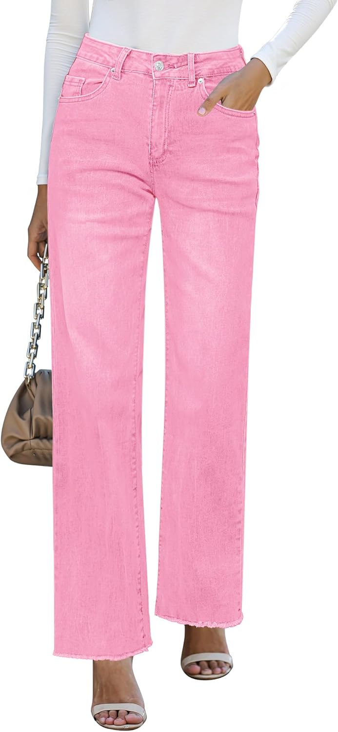 GRAPENT High Waisted Straight Leg Jeans for Women Casual Style