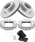 TRQ Front Brake Pad & Rotor Kit with Calipers - Direct Fit Replacement