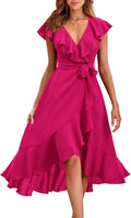 PRETTYGARDEN Women's Cross Midi Dress - Flowy Boho Summer Staple