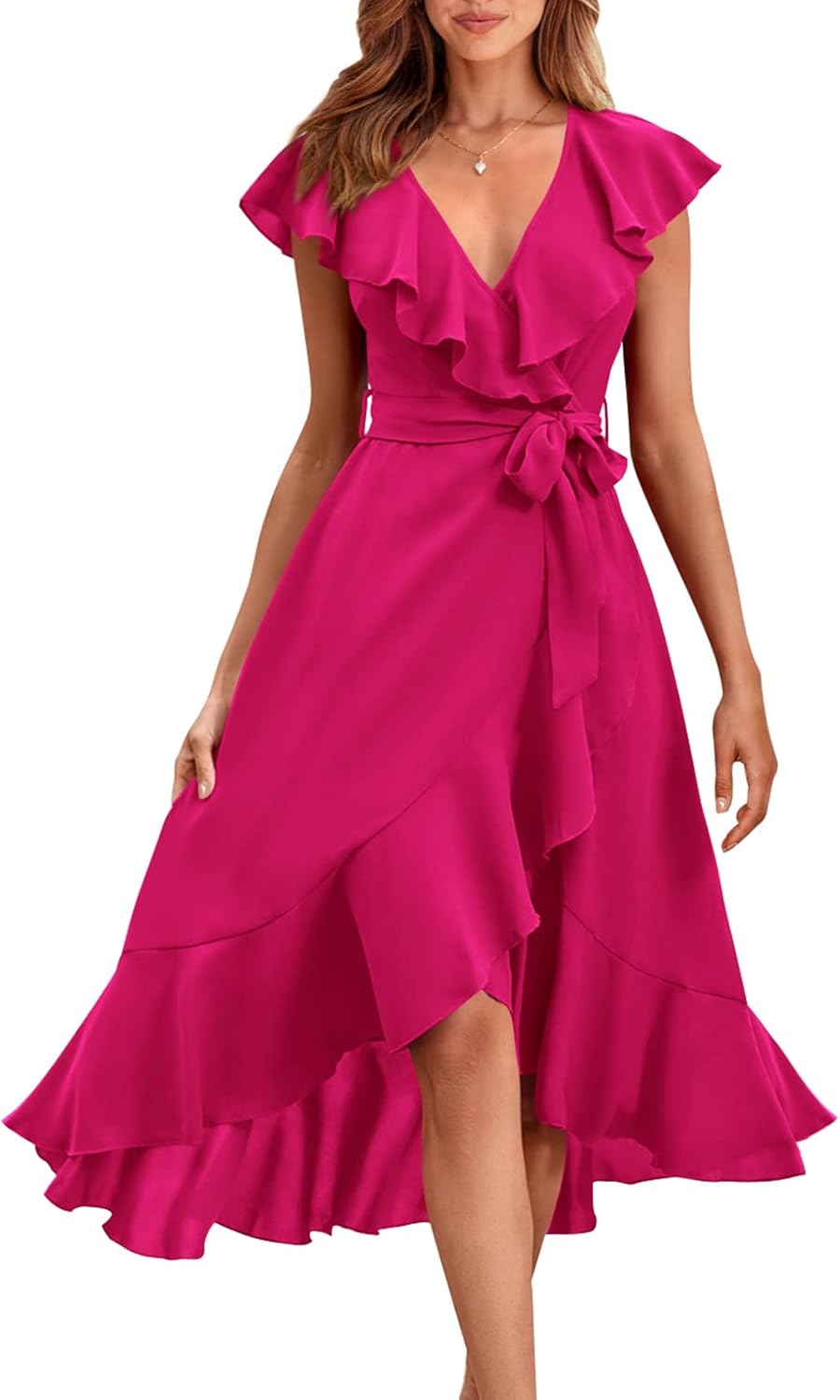 PRETTYGARDEN Women's Summer Cross Midi Dress for 2025 Events