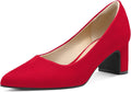 elegant mysoft women's chunky heel pumps with pointed toe design