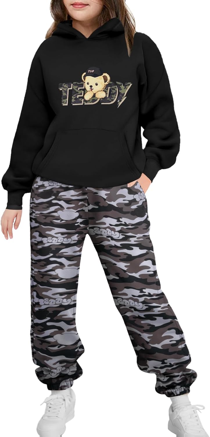 Arshinet Girls 2 Piece Outfits Hoodie Sweatsuit Sets for Fall