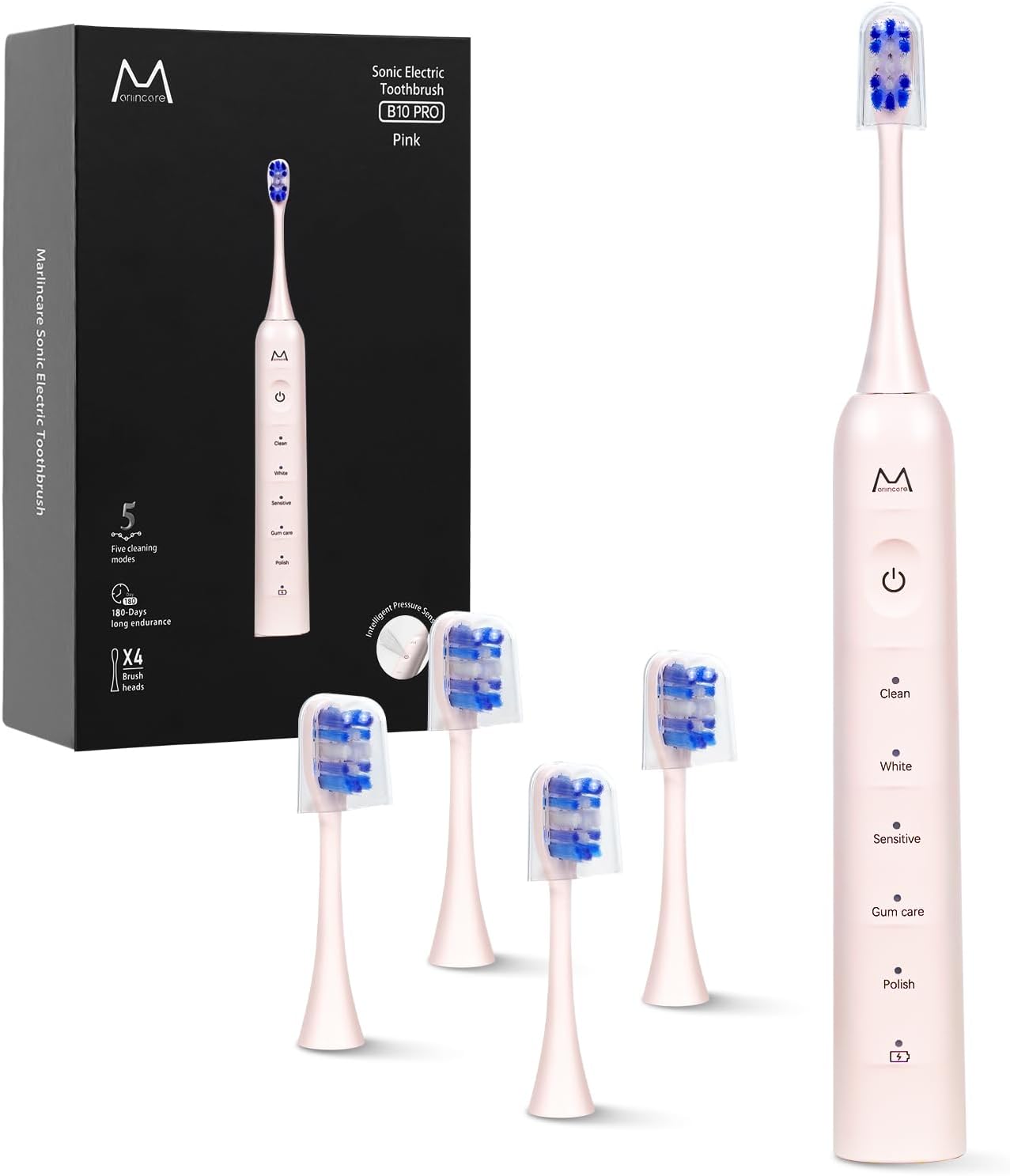 Electric Sonic Toothbrush for Adults with 180 Days Battery Life