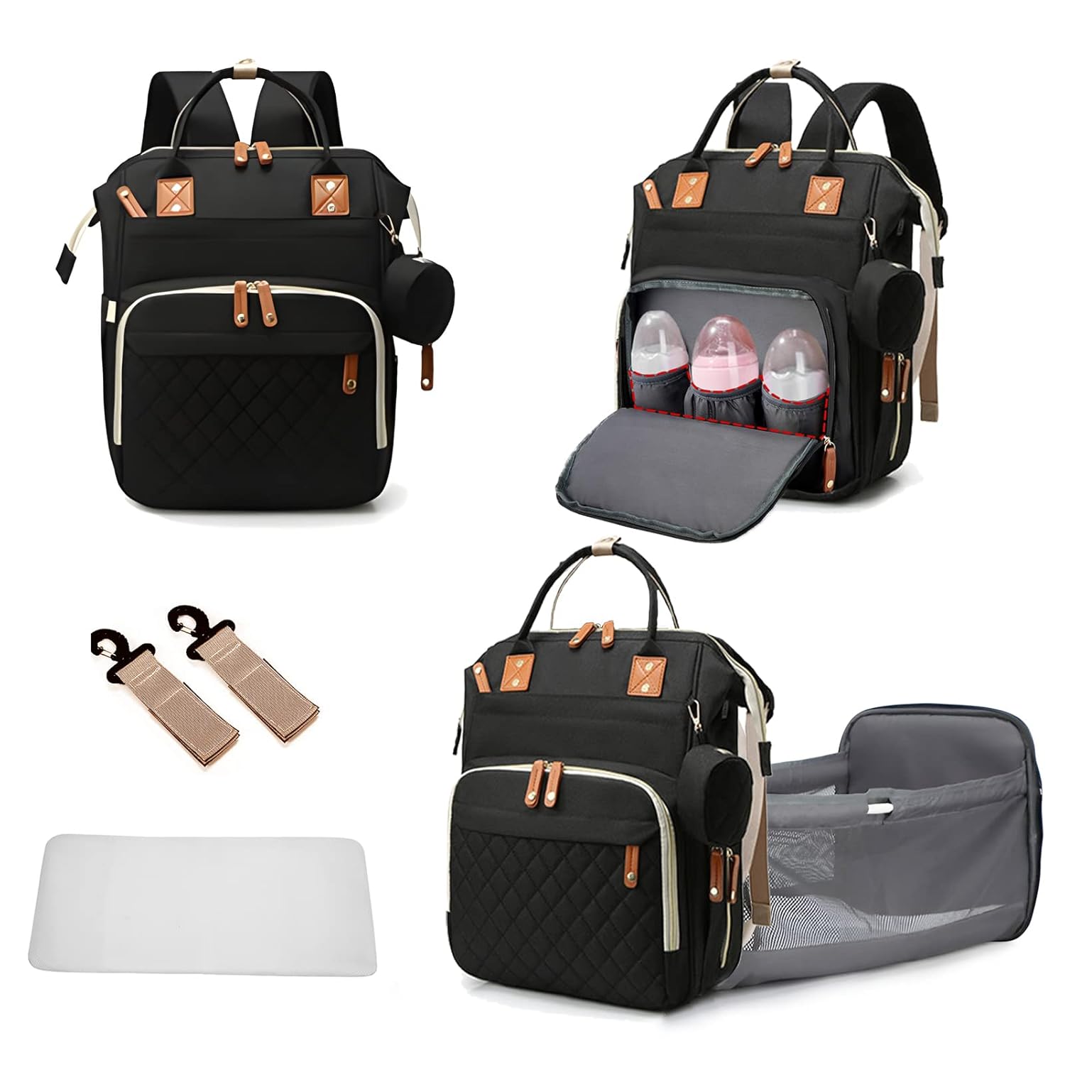 Diaper Bag Backpack with Changing Station for Travel Convenience