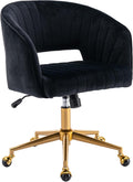 Home Office Chair Swivel Velvet Desk Chair with Gold Base