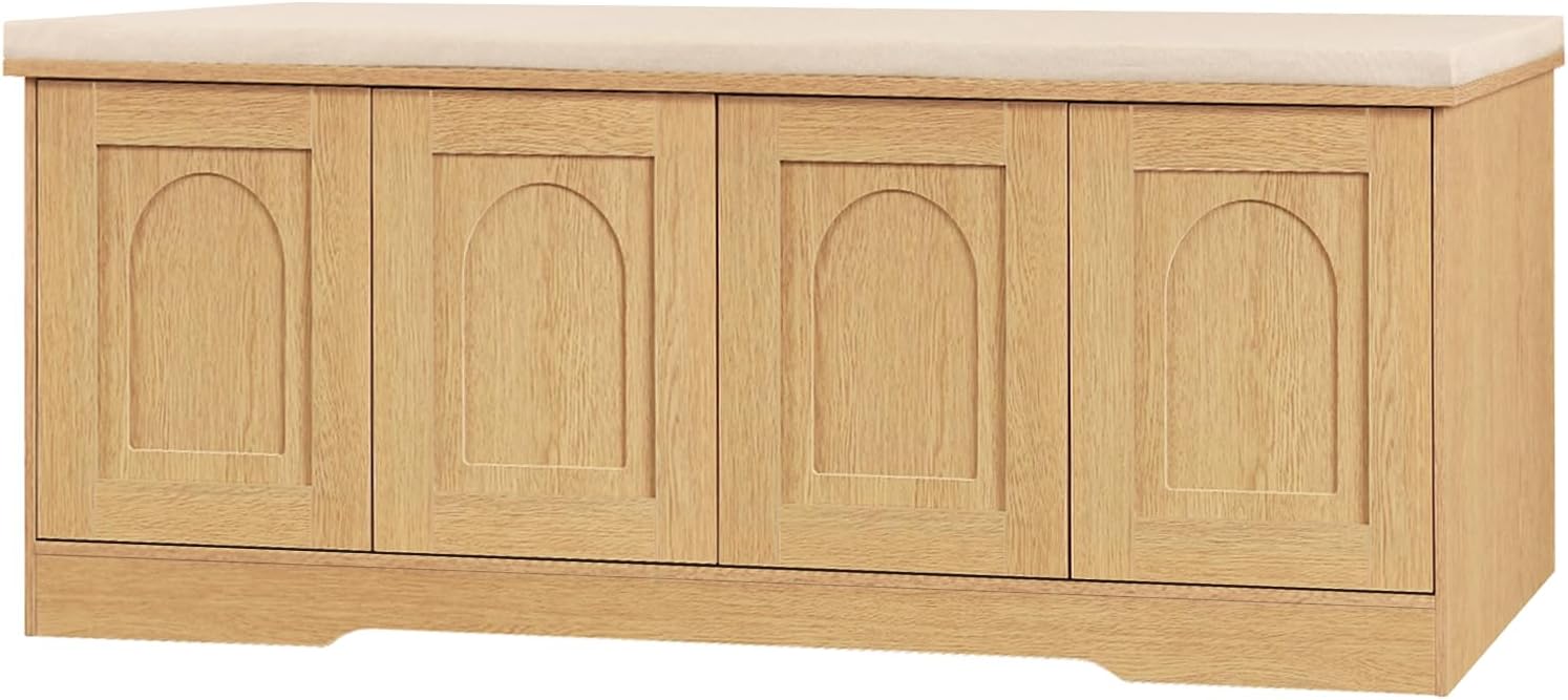 DINZI LVJ Shoe Bench: Stylish Entryway Storage Solution