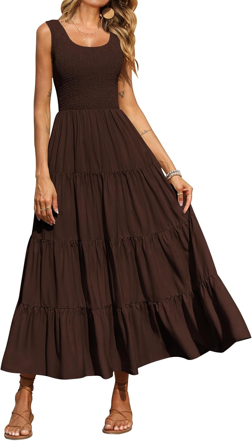 PRETTYGARDEN Women's Casual Loose Maxi Sundress for Summer