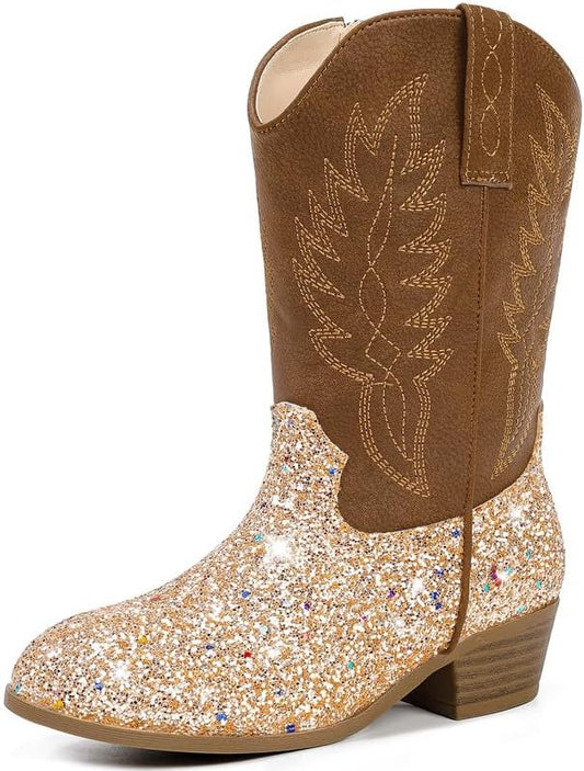 Cowgirl Boots for Little Girls with Classic Embroidery Design